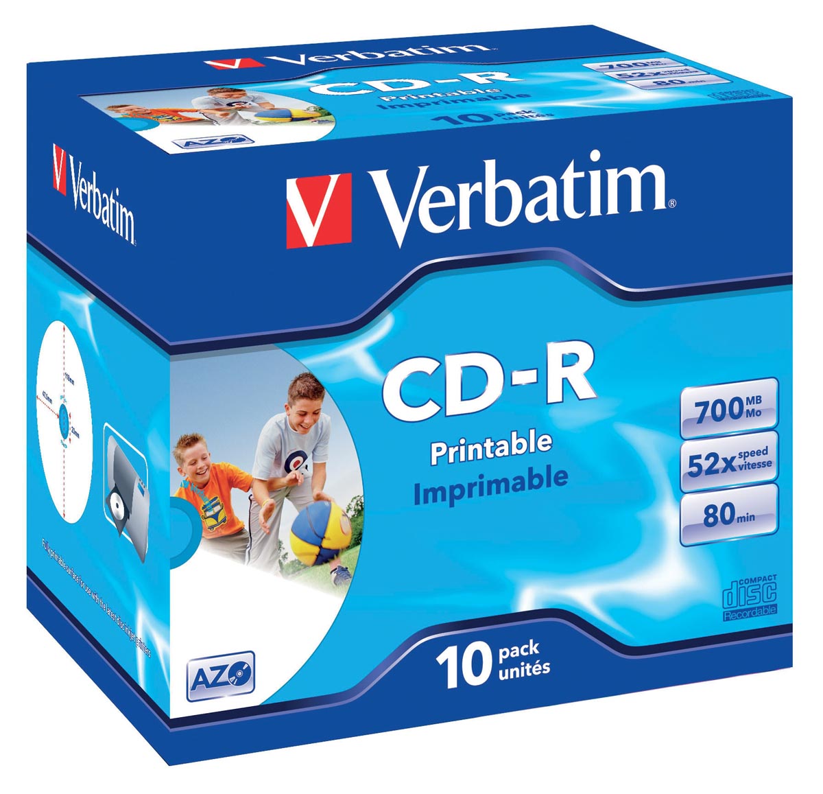 CD-R 700MB 52X JEWEL CASE 10X