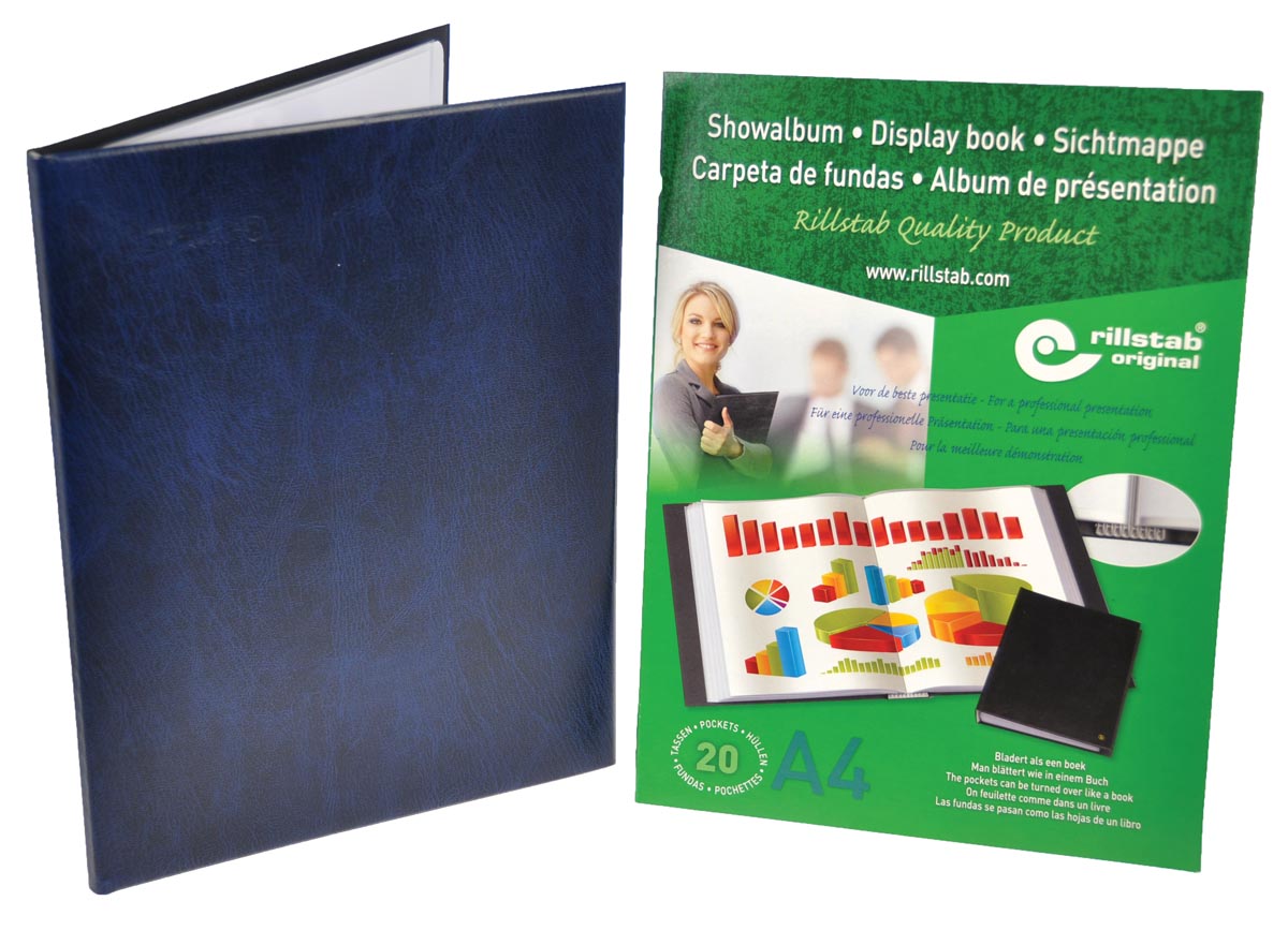 SHOWALBUM A4 100T BLAUW