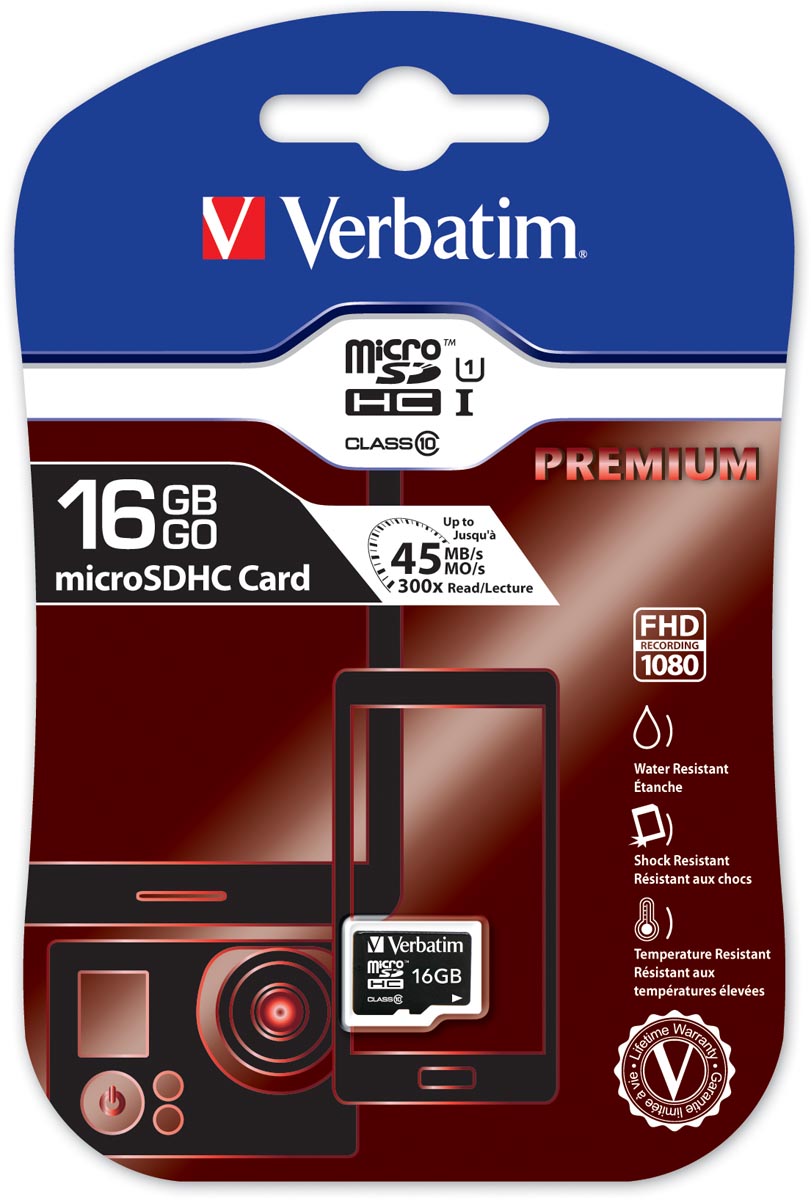 VERBATIM MICROSDHC PREMIUM 16G
