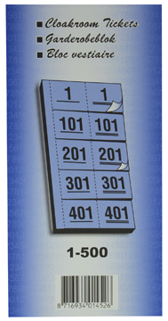 GARDEROBEBLOK 1-500 GEEL