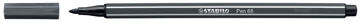 STABILO PEN 68 DONKERGRIJS