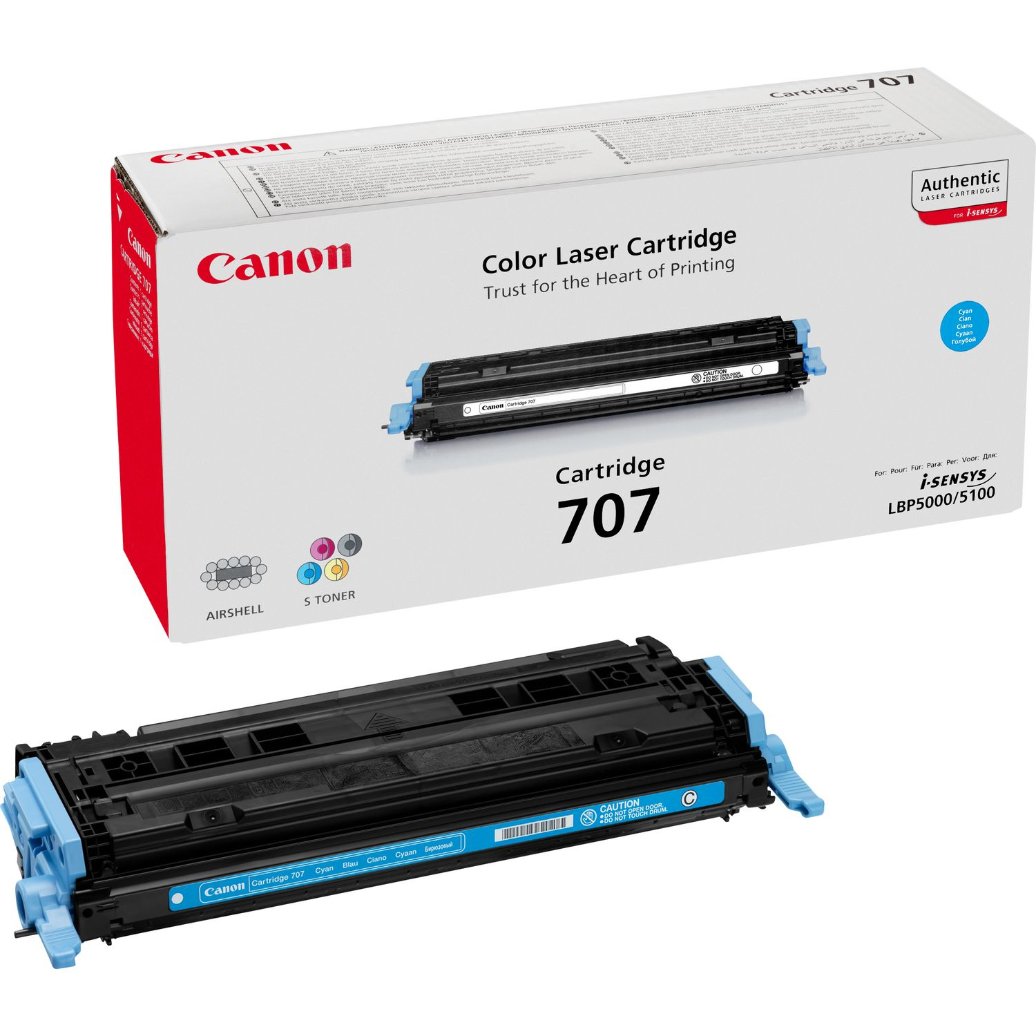 CANON 707 tonercartridge cyaan standard capacity 2.000 pagin