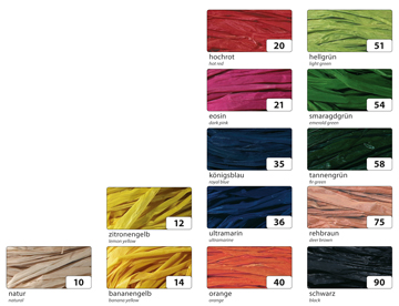 RAFFIA 50GR DONKER GEEL