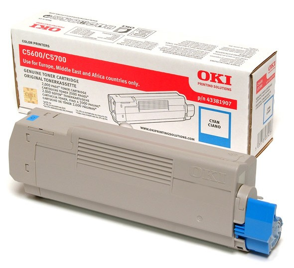 OKI C5600, C5700 tonercartridge cyaan standard capacity 2.00