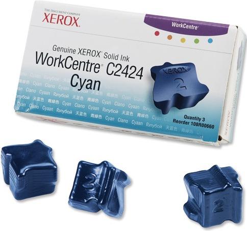 XEROX WorkCentre C2424 colorstix cyaan standard capacity 3 x