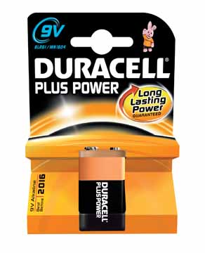 DURACELL batterij LR61 1X, 9V, BL