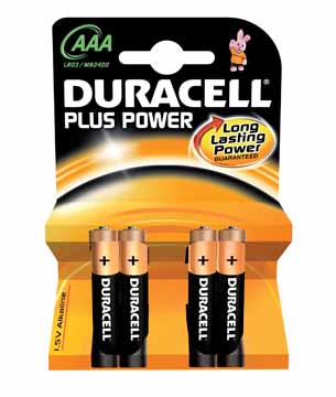 DURACELL PLUS batterij AAA LR03 4ST 1.5V BL