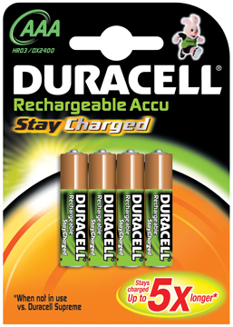 DURACELL OPLAADBARE BATTERIJ AA STAY CHARGED 4ST BL