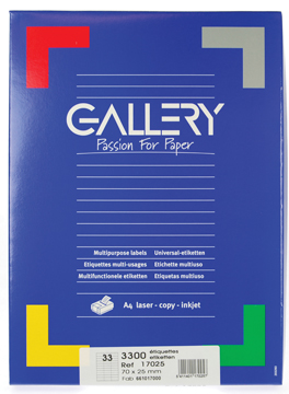 ETIKET WIT 70X25 100V RECHT