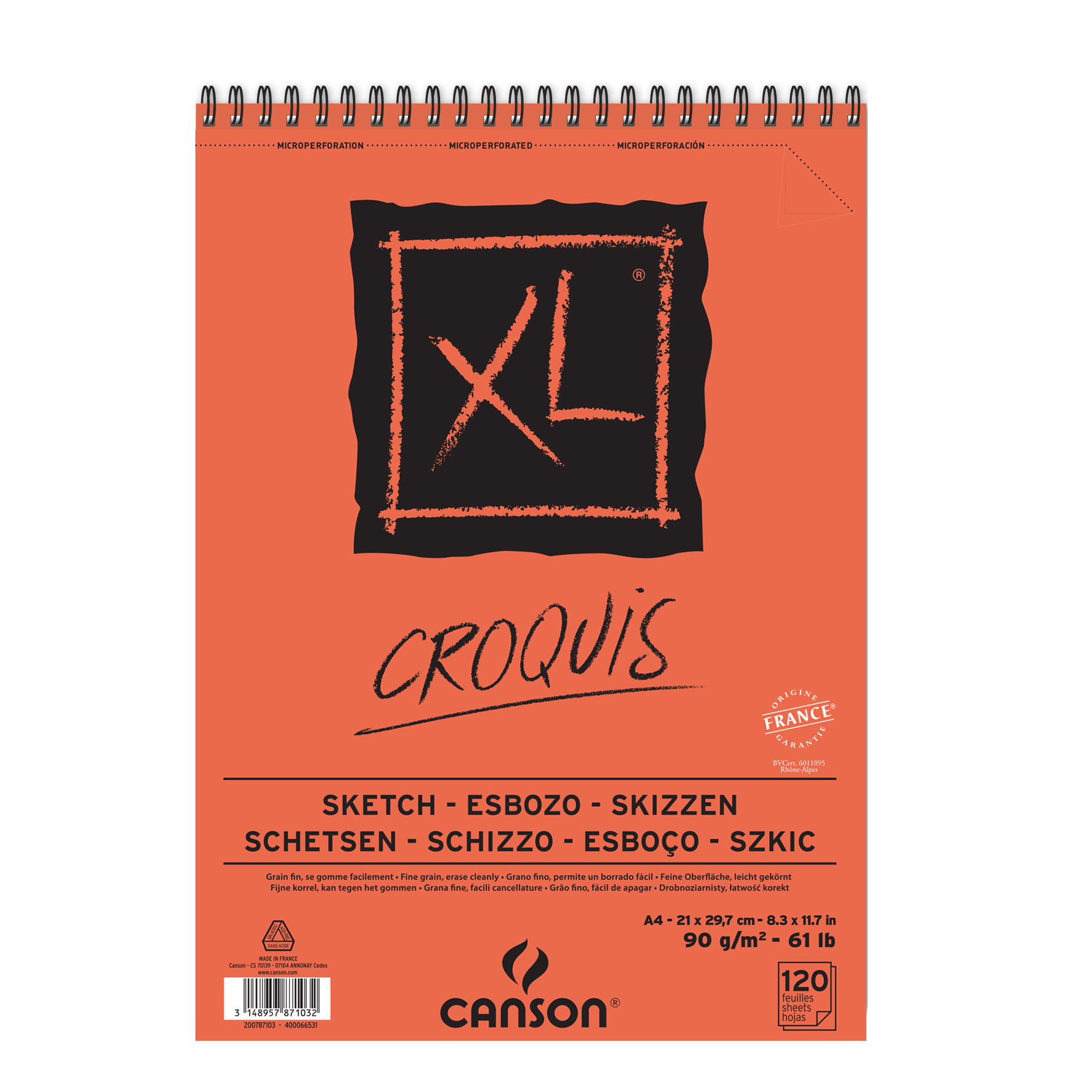 CANSON SCHETSBLOK CROQ A4 90GR XL