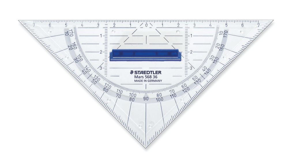 STAEDTLER GEODRIEHOEK+HANDVAT KLEIN BL