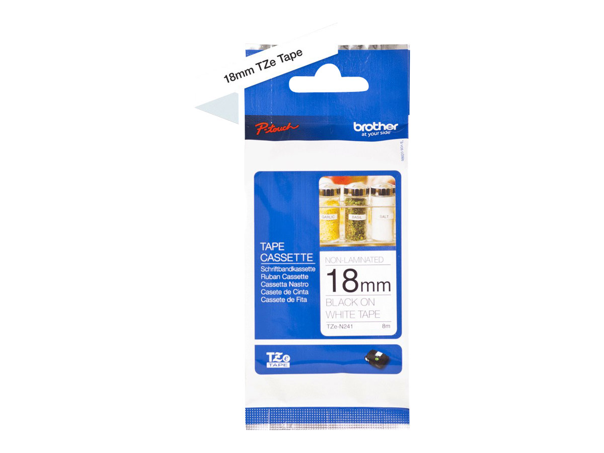 BROTHER P-Touch TZE-N241 black on white 18mm