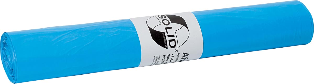 AFVALZAK 70X110 20MU BLAUW 25X