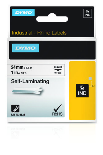 RHINO TAPE 24MM ZELFLAM ZW/WIT
