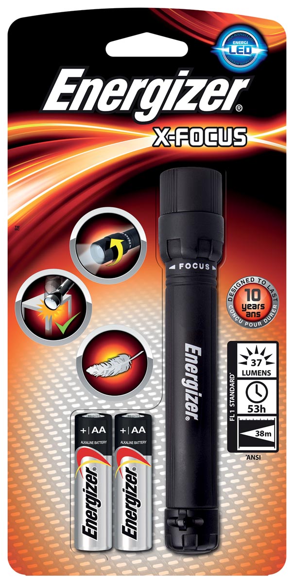 ZAKLAMP X-FOCUS LED 2XAA INCL