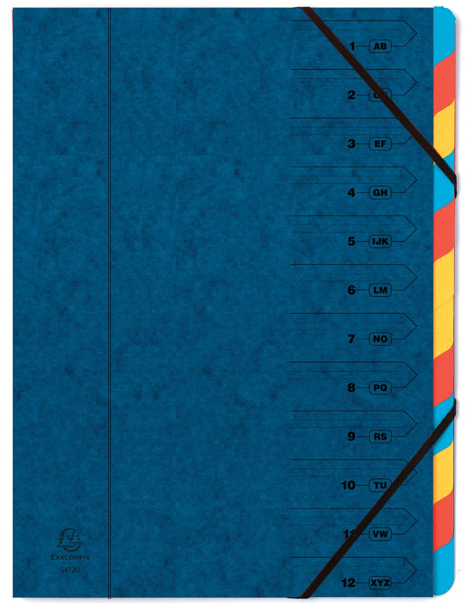 VOORORDNER 12 TABS BLAUW
