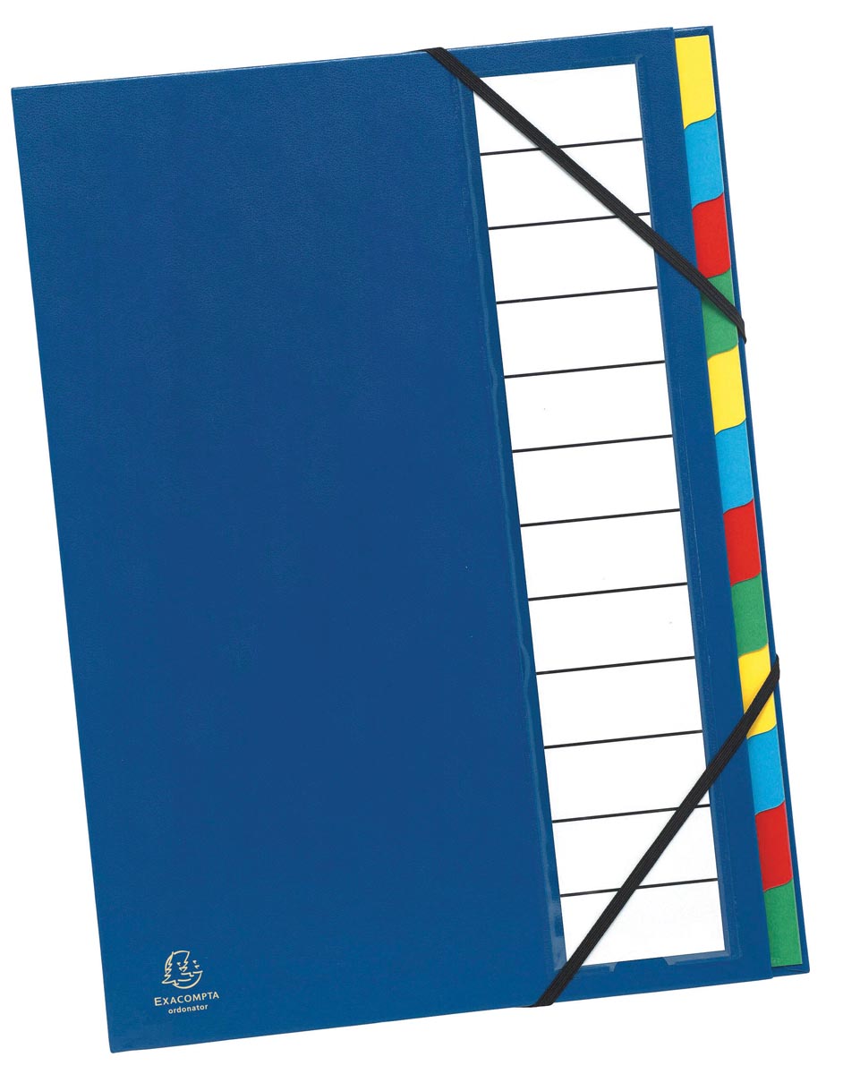 VOORORDNERS 12TABS BLAUW