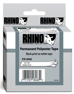 TAPE WIT 12MMX5,5M PERM POLY