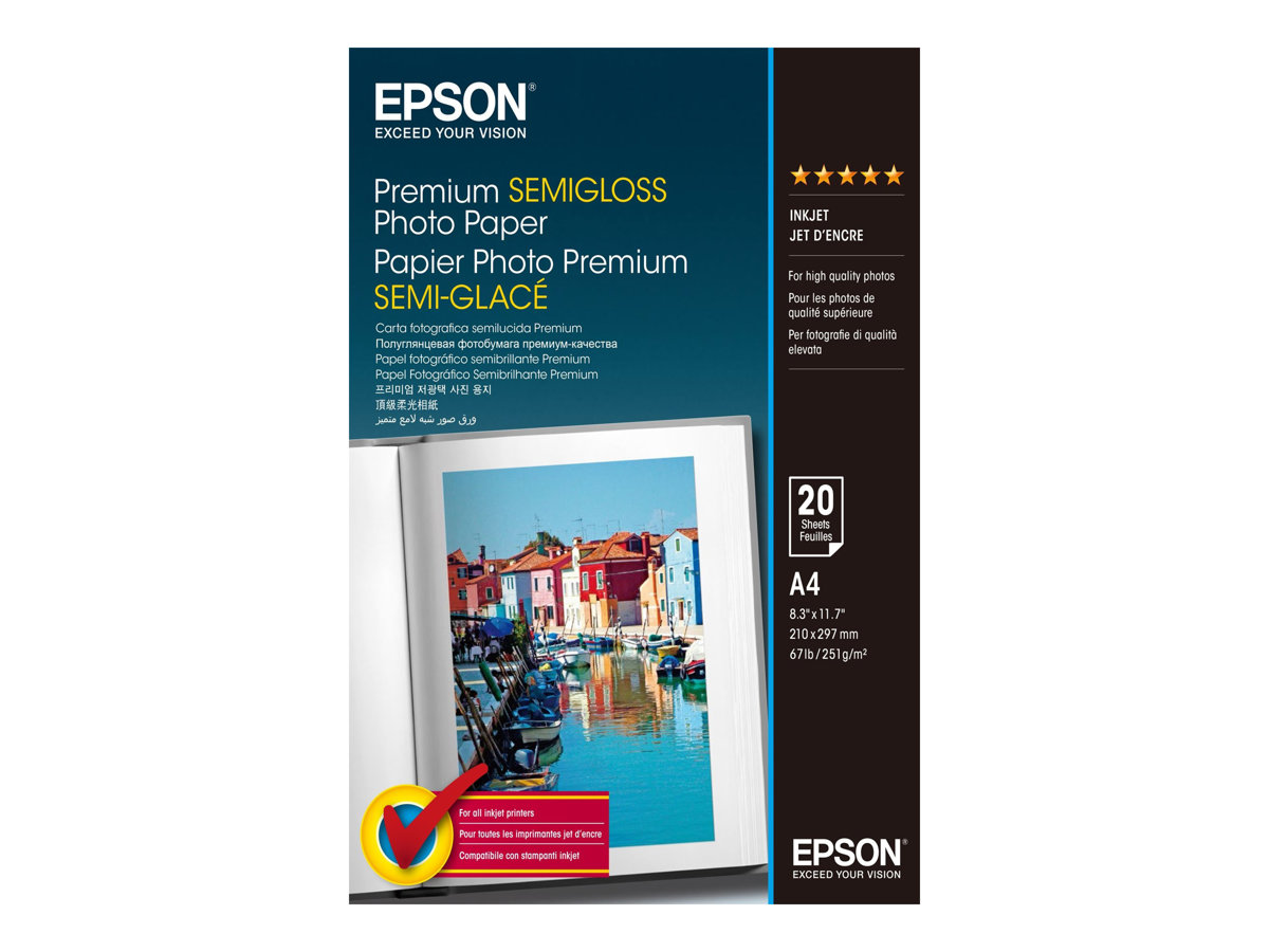 EPSON Premium semi gloss photo papier inktjet 251g/m2 A4 20