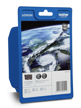 BROTHER LC-985 inktcartridge zwart standard capacity 2 x 300