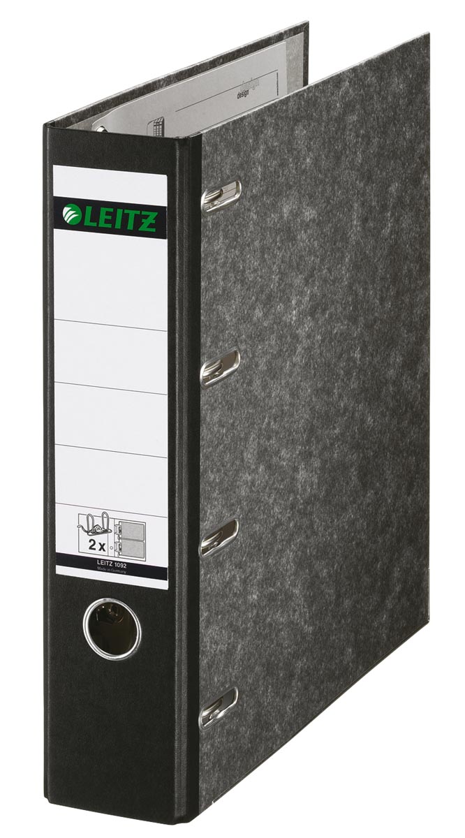 LEITZ DUBBELE ORDNER A4 8CM ZWART