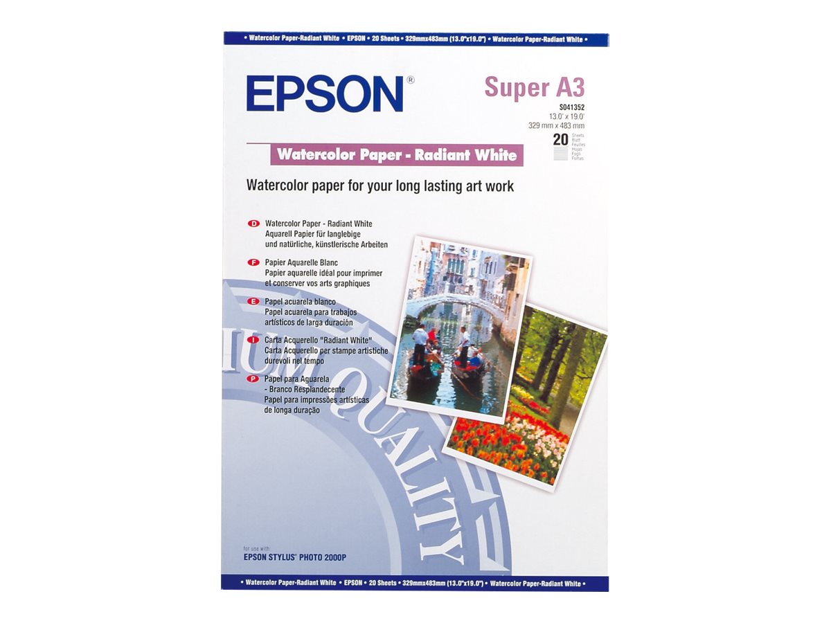 EPSON S041352 Matte papier waterkleur inktjet 190g/m2 A3+ 20