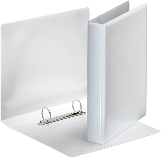 ESSELTE RINGMAP+POCHETTE 2RINGEN 25MM WIT