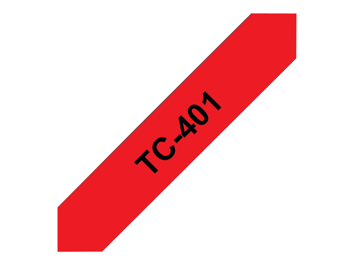 BROTHER P-Touch TC-401 black on red 12mm