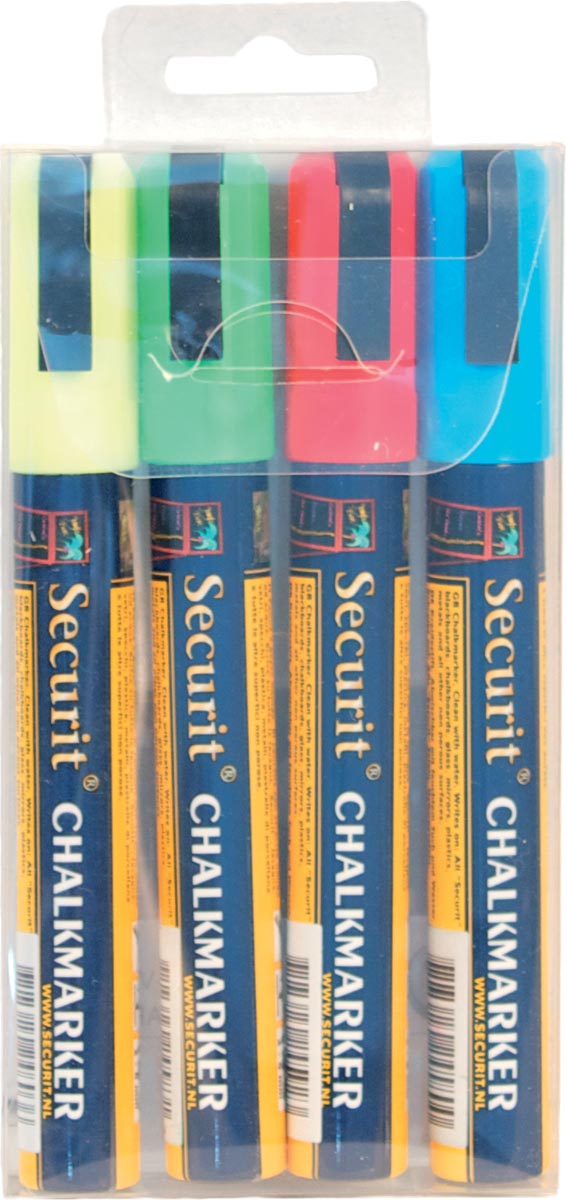 SECURIT KRIJTMARKER MED ASS 4X