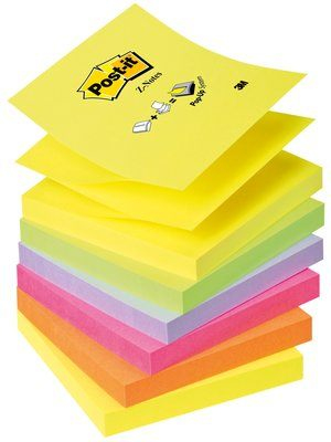 POST-IT Z-NOTES 76X76 ASS 6X