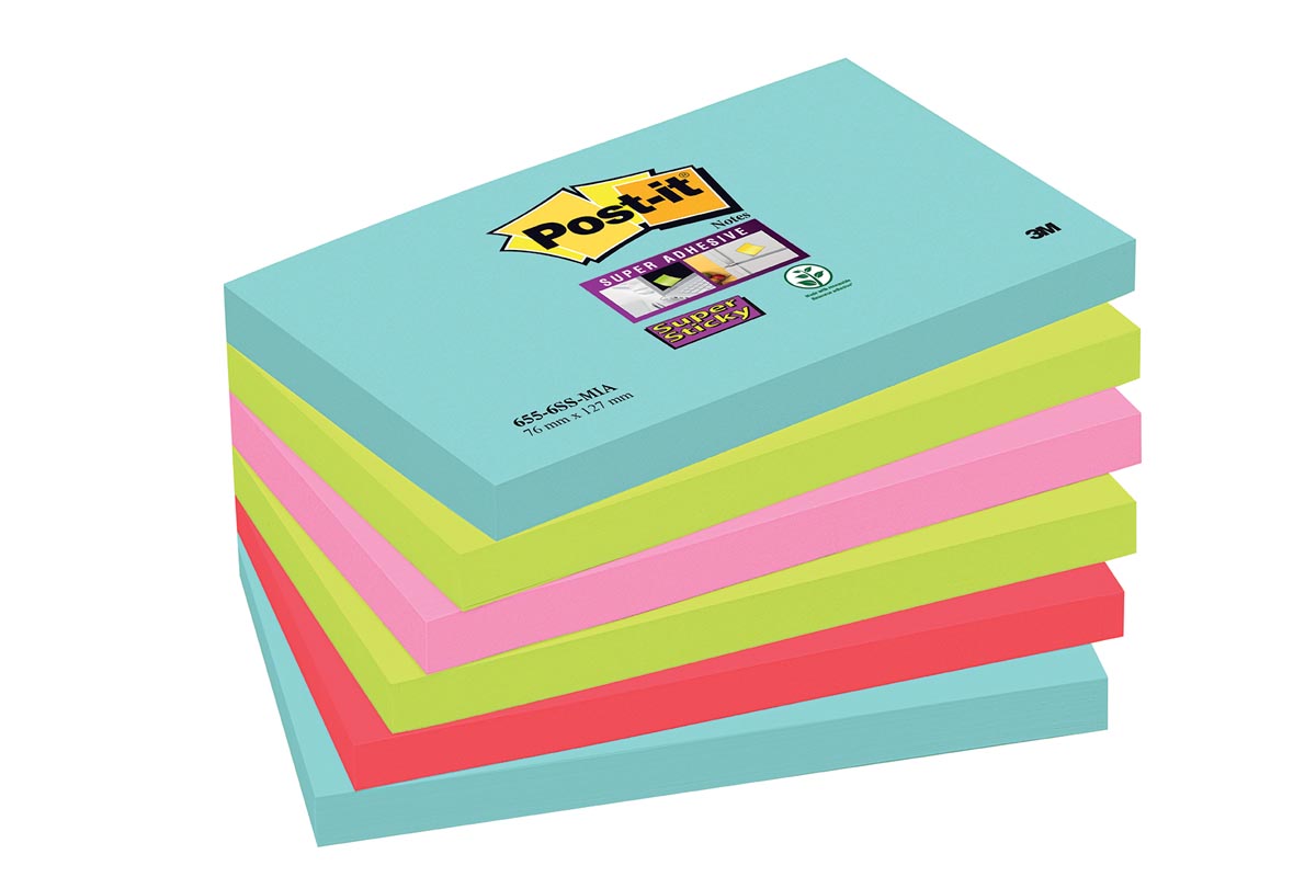 POST-IT NOTES COSMIC 76X127 6X