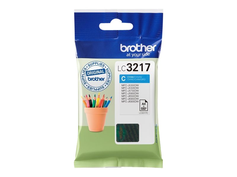 BROTHER LC-3217C Inkt Cyaan (550 pagina s)