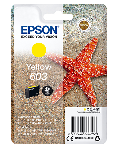 EPSON Singlepack Yellow 603 Ink