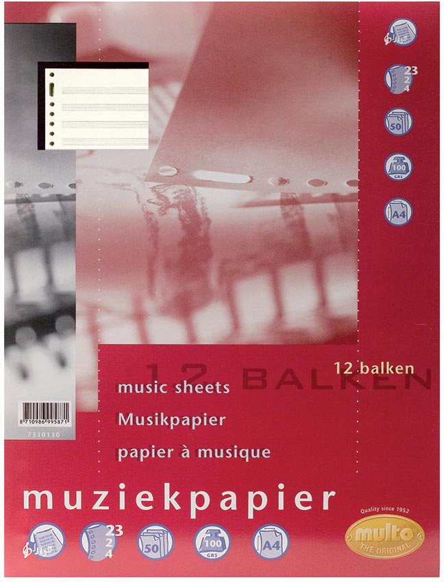 MUZIEKPAPIER 50V 23R 100GR