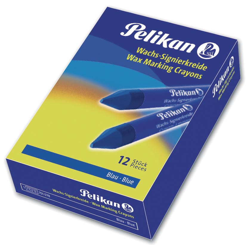 DOOS 12ST.VET KRIJT PK BLAUW