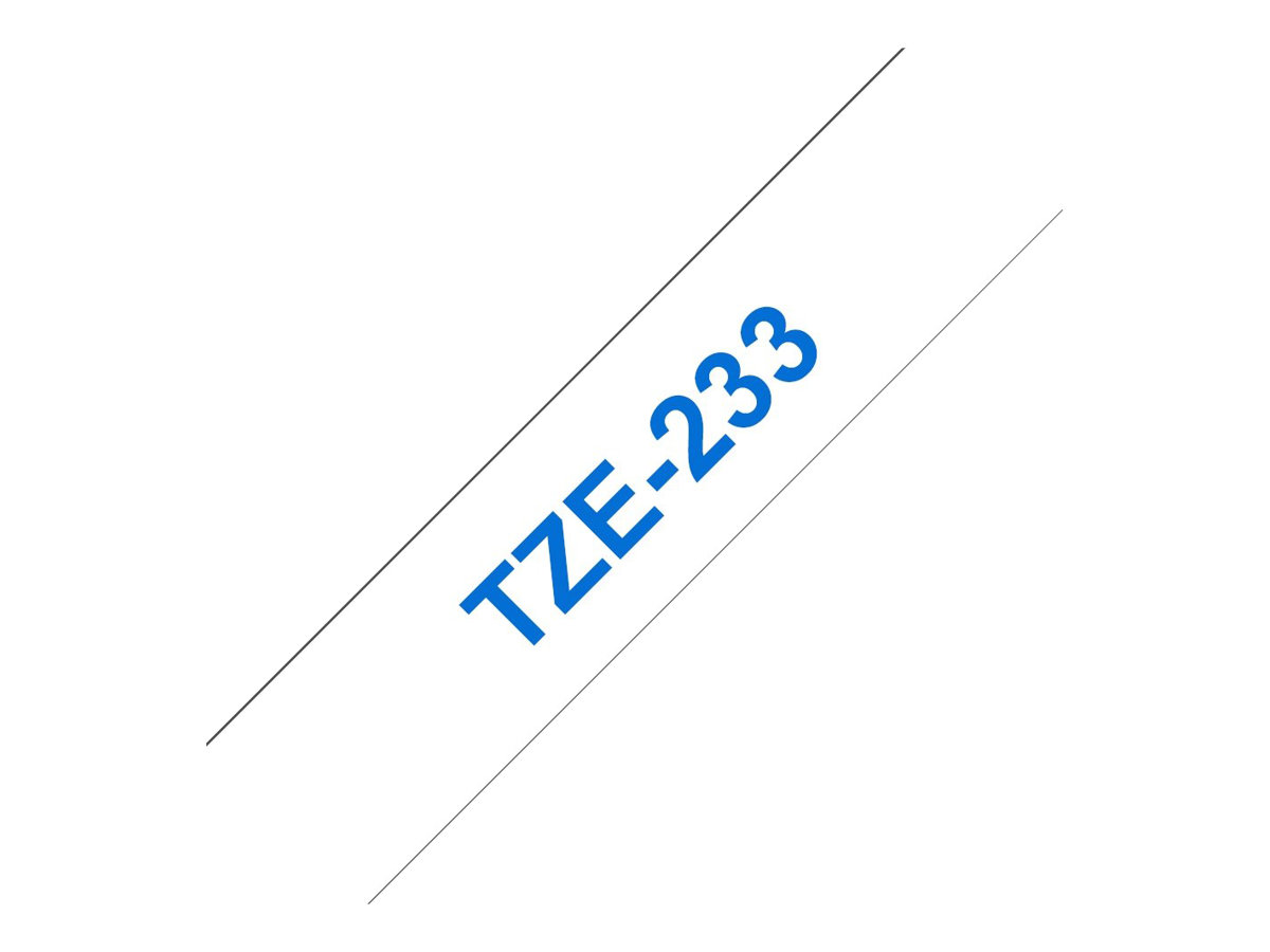 BROTHER P-Touch TZE-233 blue on white 12mm