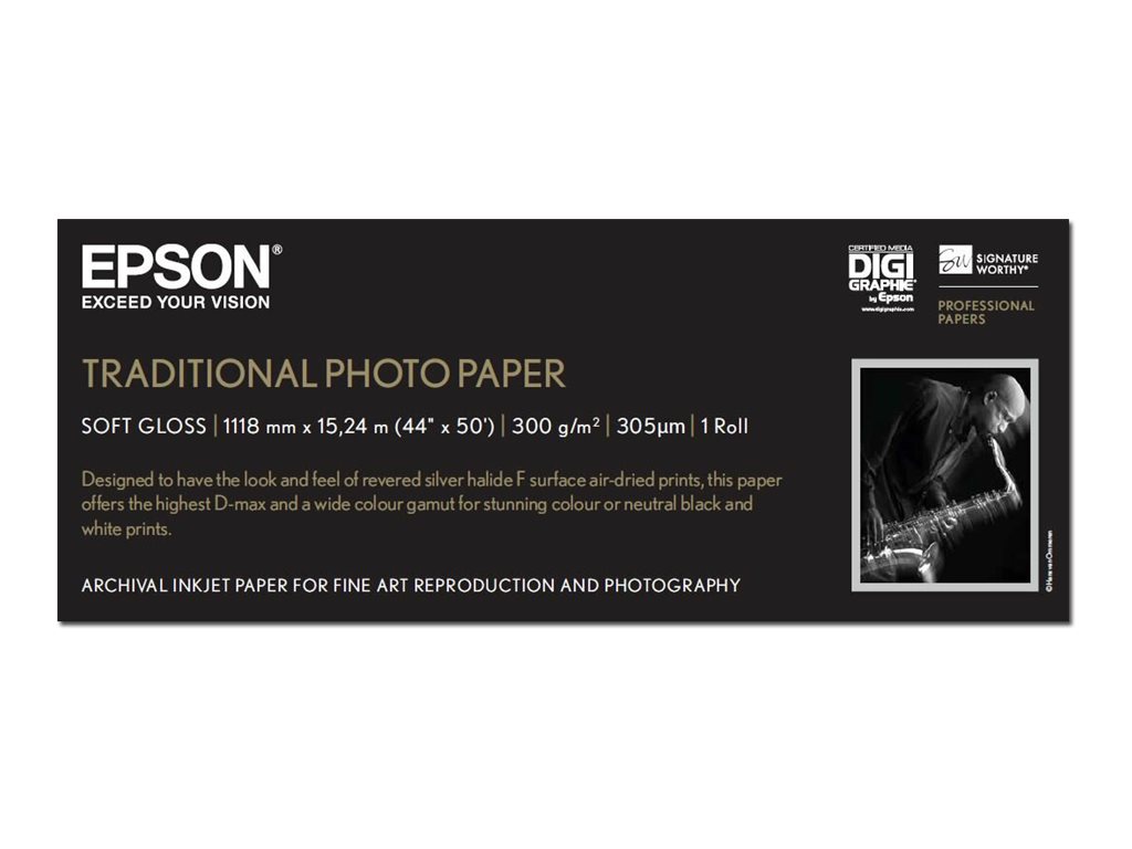 EPSON S045056 Traditional photo paper 330g/m2 1118mm x 15m 1