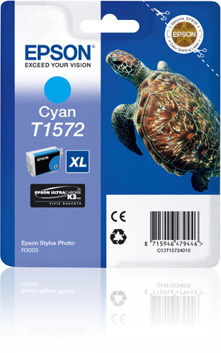 EPSON T1572 inktcartridge cyaan standard capacity 1-pack bli