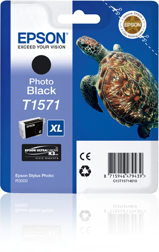 EPSON T1571 inktcartridge zwart standard capacity 1-pack bli