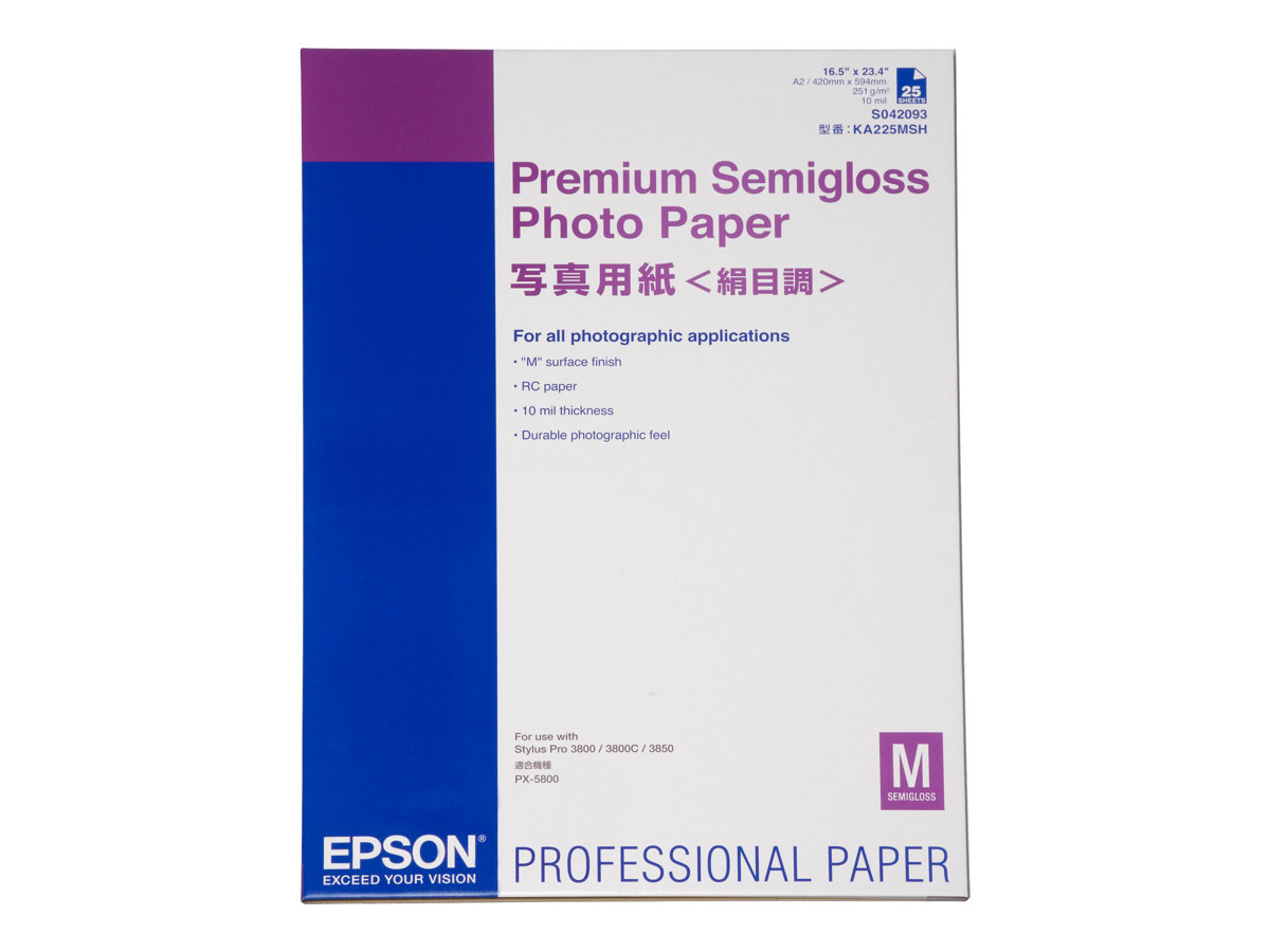 EPSON Premium semi gloss photo paper inktjet 250g/m2 A2 25 s