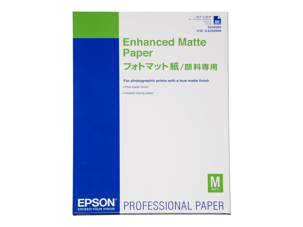 EPSON Enhanced matte paper helder wit inktjet 192g/m2 A2 50