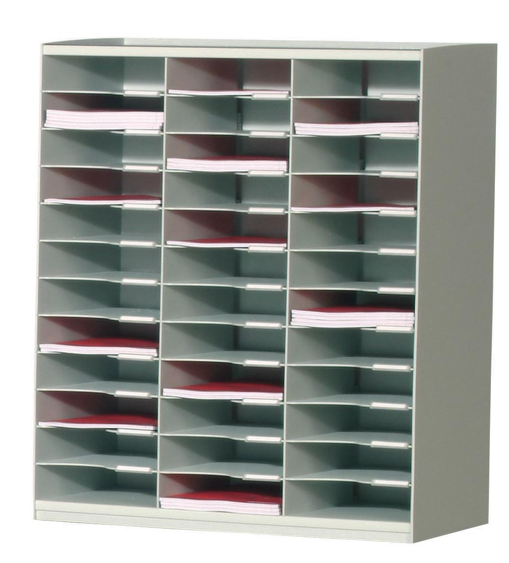 SORTEERREK MET 36 VAKKEN GRIJS