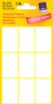 ETIK ILC 38X24MM 63ST WIT