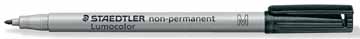 OHP MARKER LUMOCOLOR ZWART 1MM