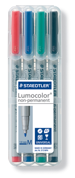 OHP MARKER LUMOCOLOR 1MM ETUI4