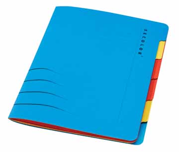 SECOLOR SORTEERMAP BLAUW A4 6TAB