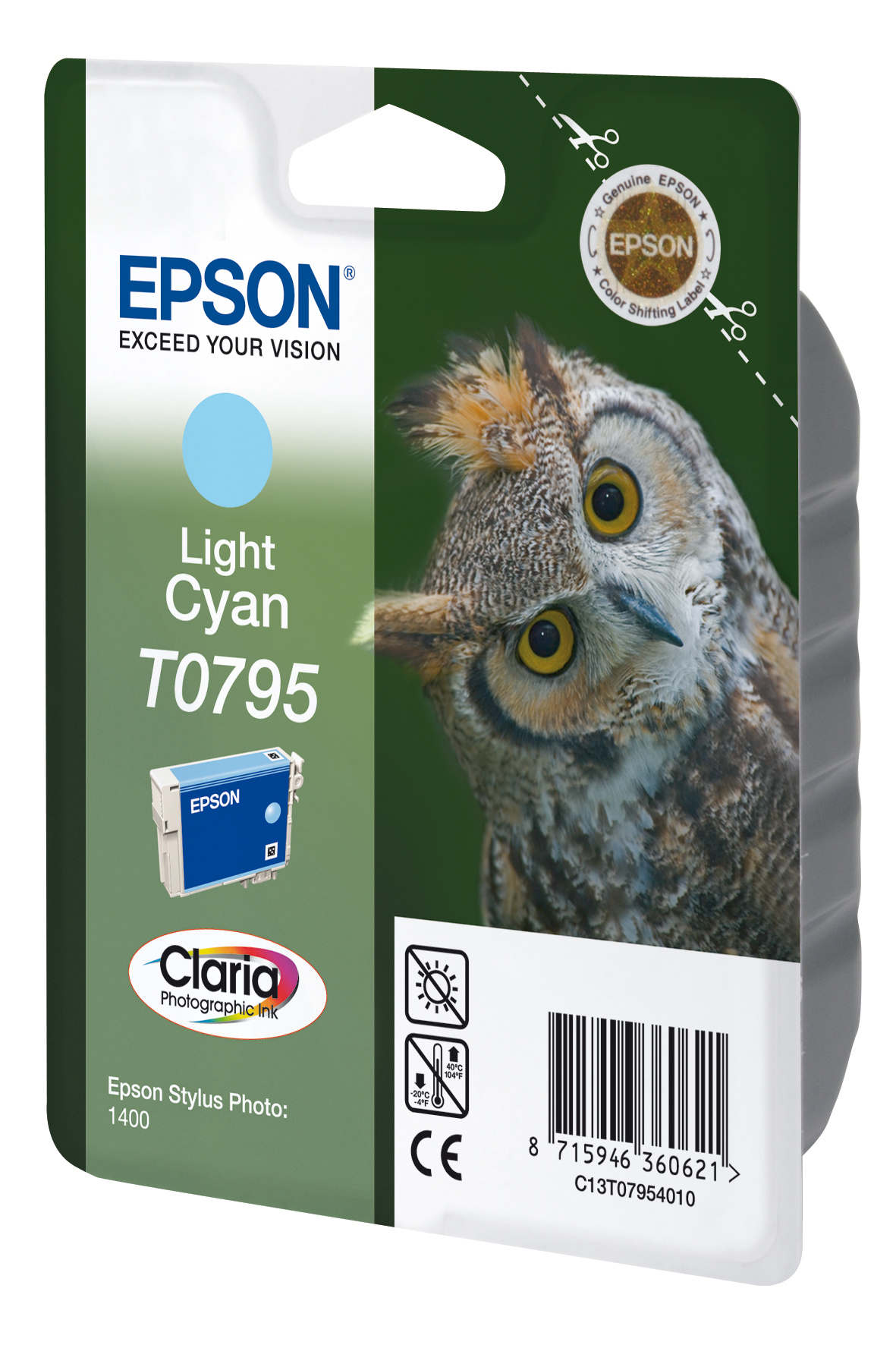 EPSON T0795 inktcartridge licht cyaan standard capacity 11ml