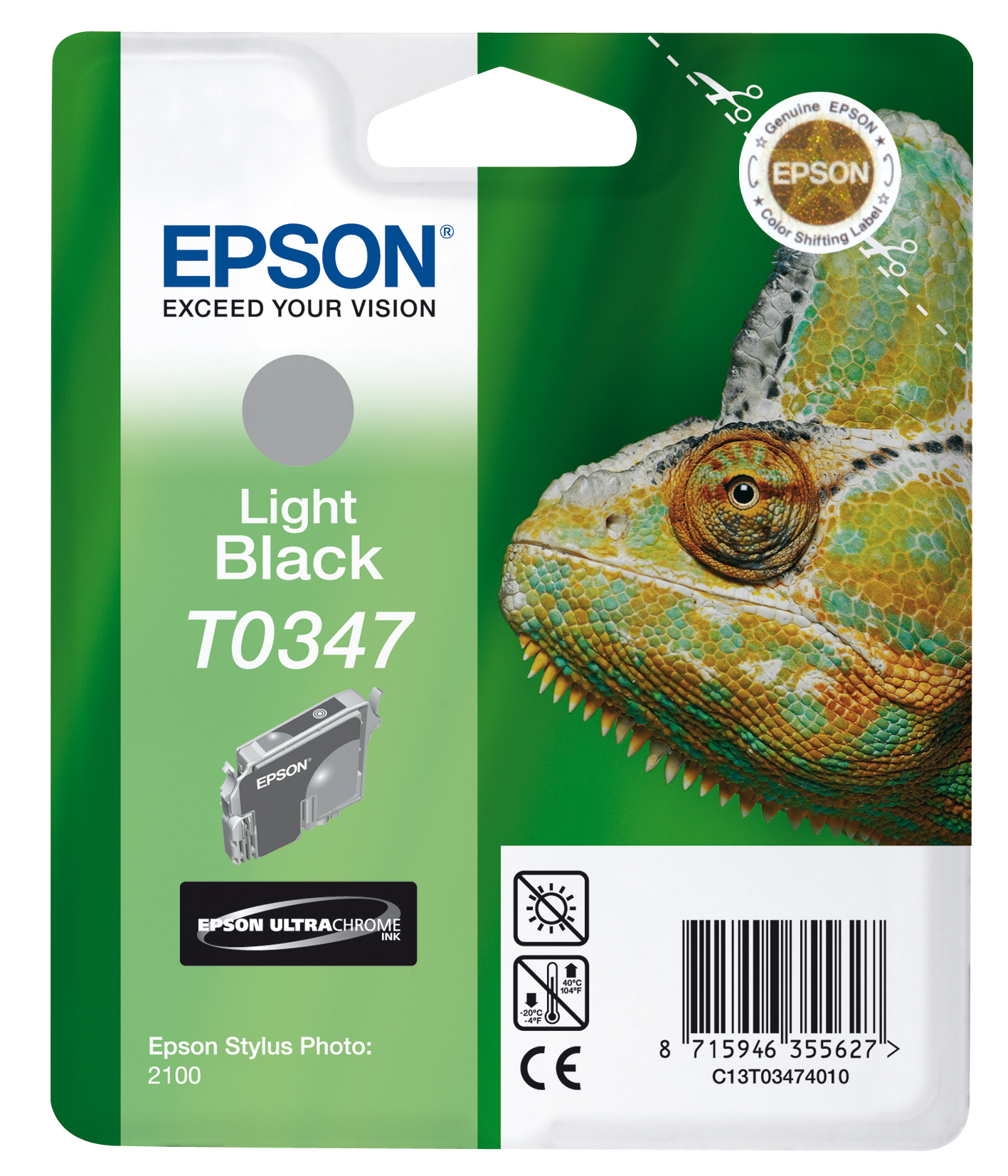EPSON T0347 inktcartridge licht zwart standard capacity 17ml