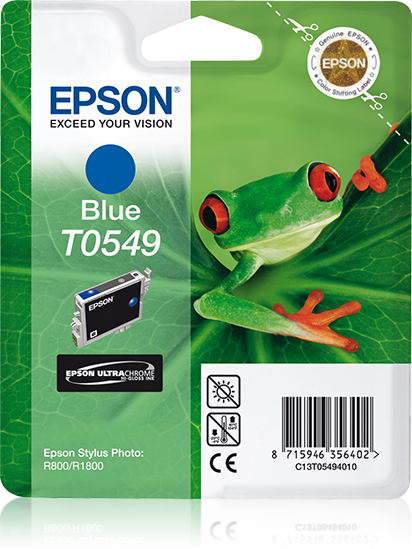EPSON T0549 inktcartridge blauw standard capacity 13ml 400 p