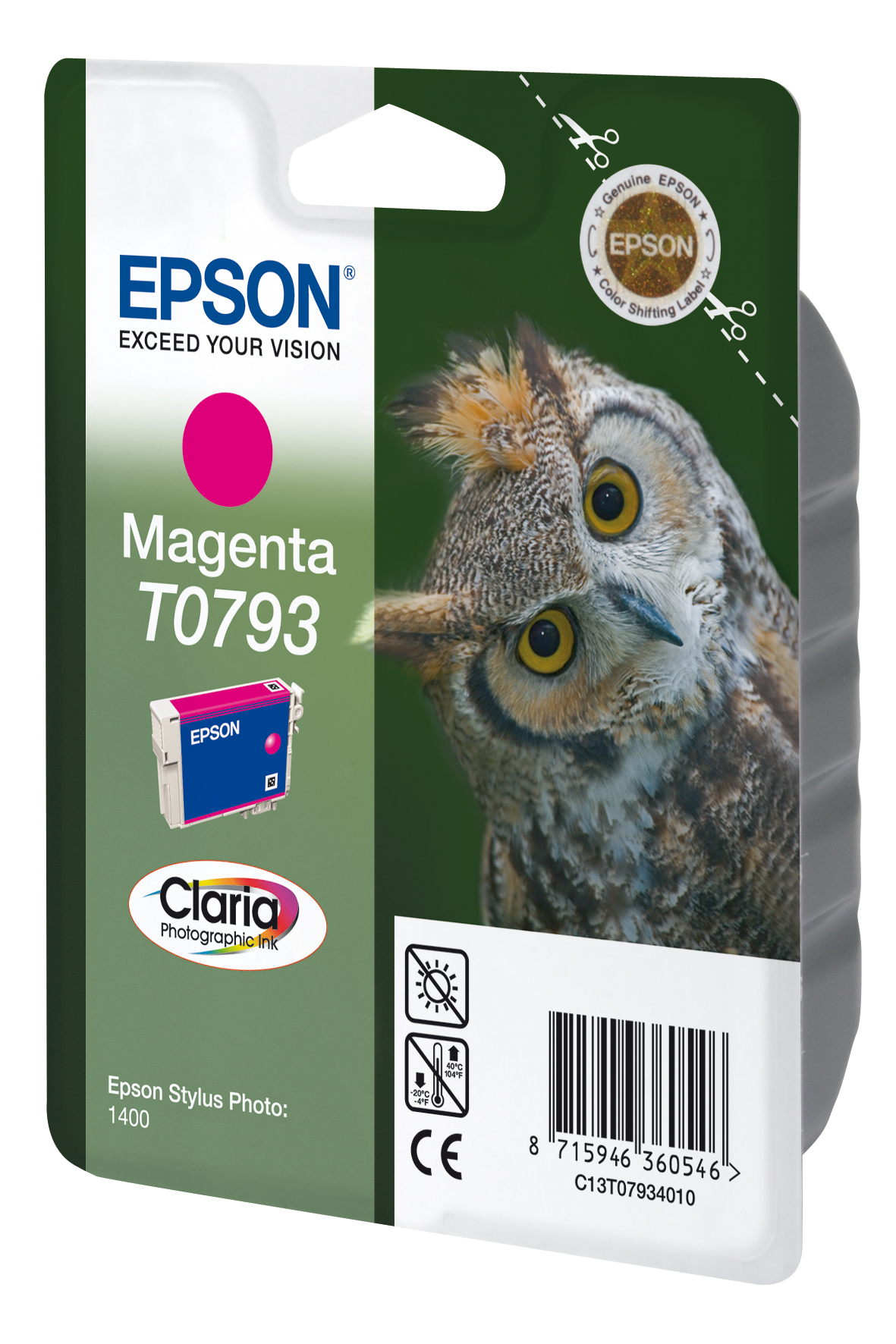 EPSON T0793 inktcartridge magenta standard capacity 11ml 1-p